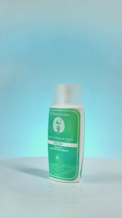 Antisolar Facial FPS 50+ con CBD y Ácido Hialurónico